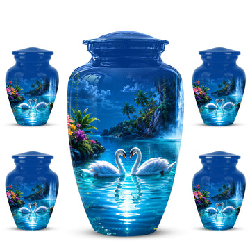 10 inch Large Urn with 4 Keepsake 3 inch