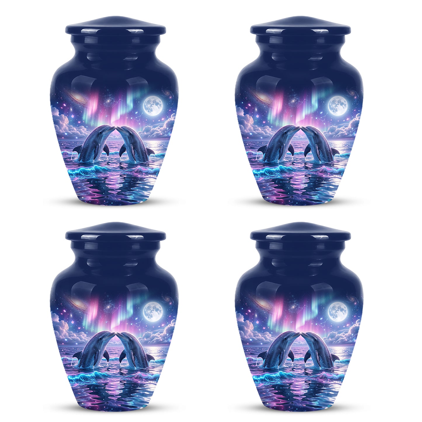 Twin Dolphin Memorial Urn - Beautiful Cremation Urns For Women Ashes
