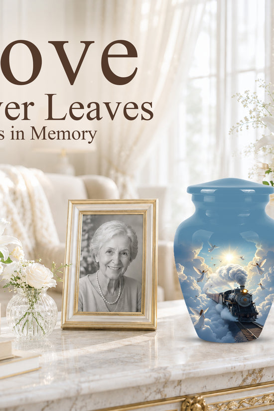 Heavenly Train Cremation Urn – Angel Clouds Memorial Urns For Ashes