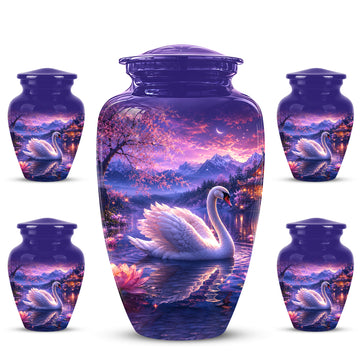 10 inch Large Urn with 4 Keepsake 3 inch