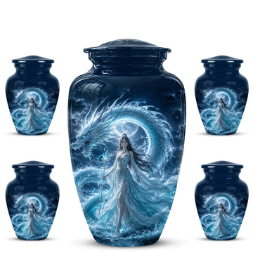 10 inch Large Urn with 4 Keepsake 3 inch