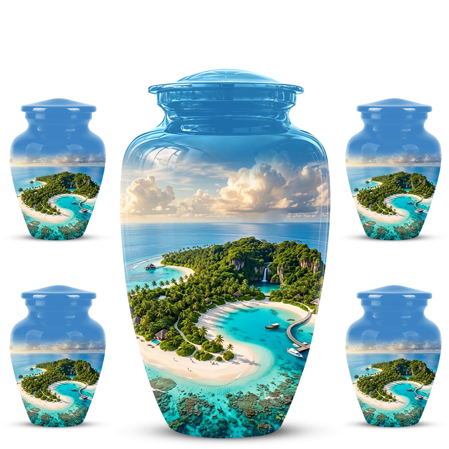 Beach Memorial Urns For Human Ashes - Custom Handmade Urns For Ashes