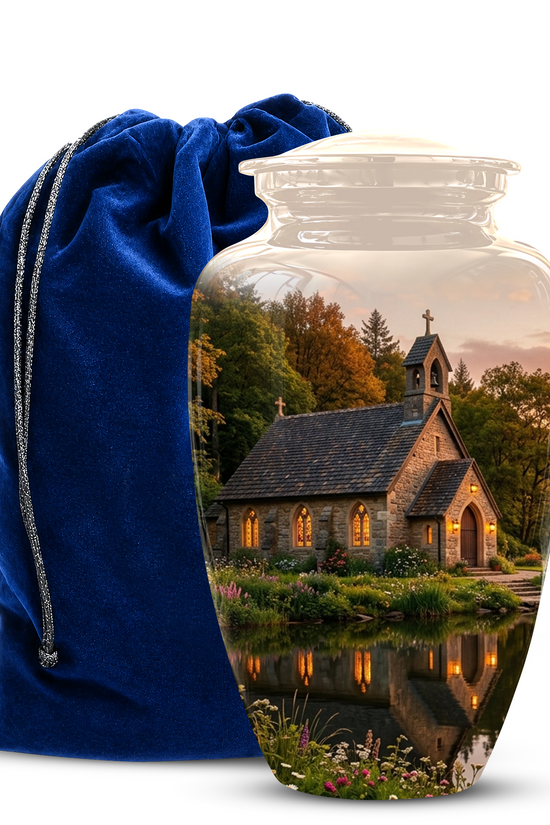 Christian Church Cross Burial Urn - Spiritual Burial Urns For Human Ashes