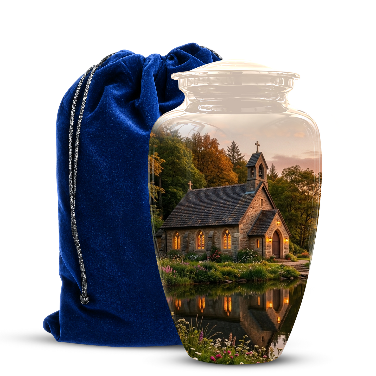 Christian Church Cross Burial Urn - Spiritual Burial Urns For Human Ashes