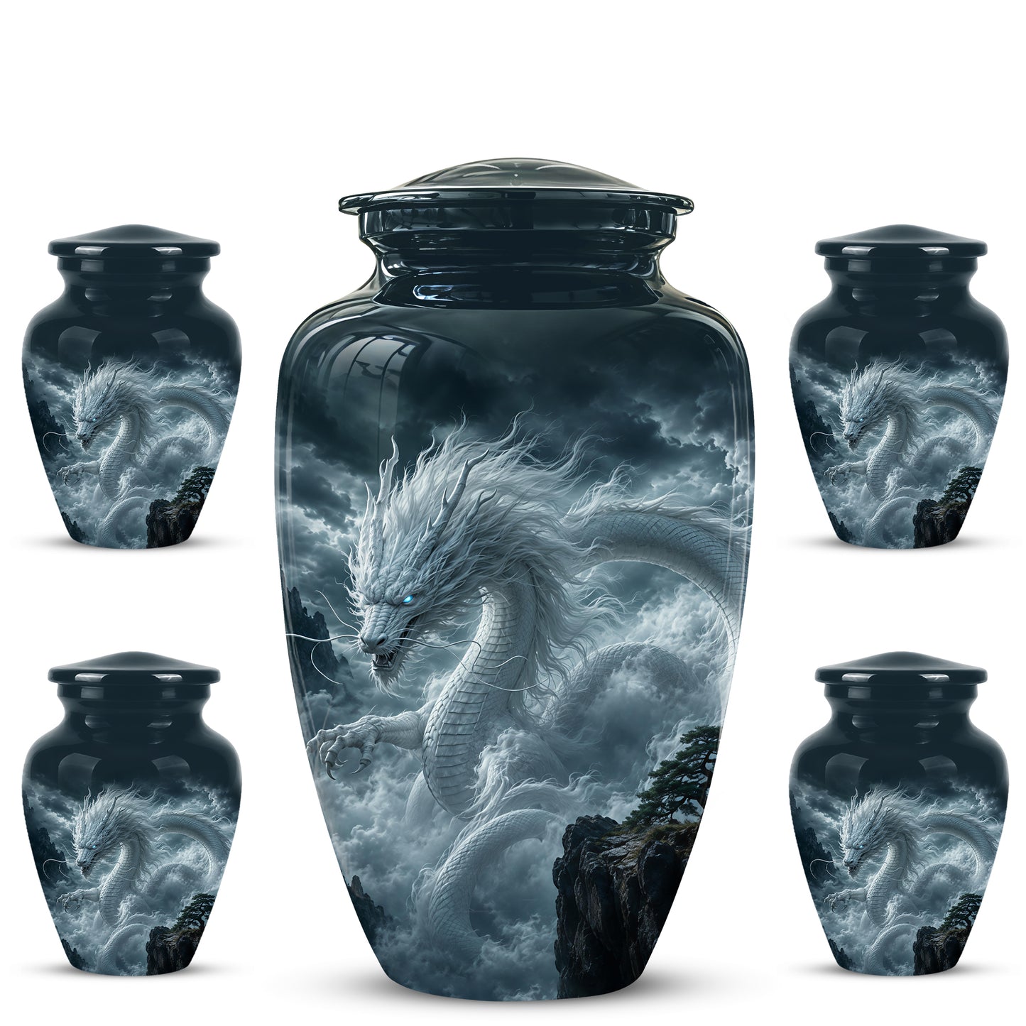 Dragon Cremation Urn = Custom Artistic Adult Memorial Urns For Ashes