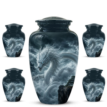 10 inch Large Urn with 4 Keepsake 3 inch