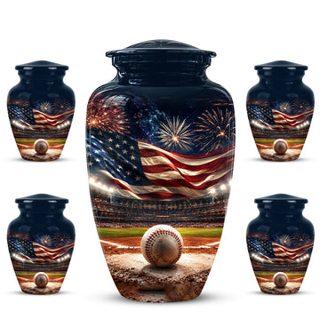 10 inch Large Urn with 4 Keepsake 3 inch
