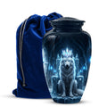 Ice Throne Wolf King Urn for Ashes | Personalized Urn Memorial