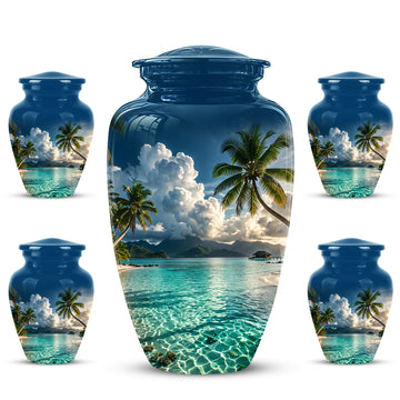 10 inch Large Urn with 4 Keepsake 3 inch