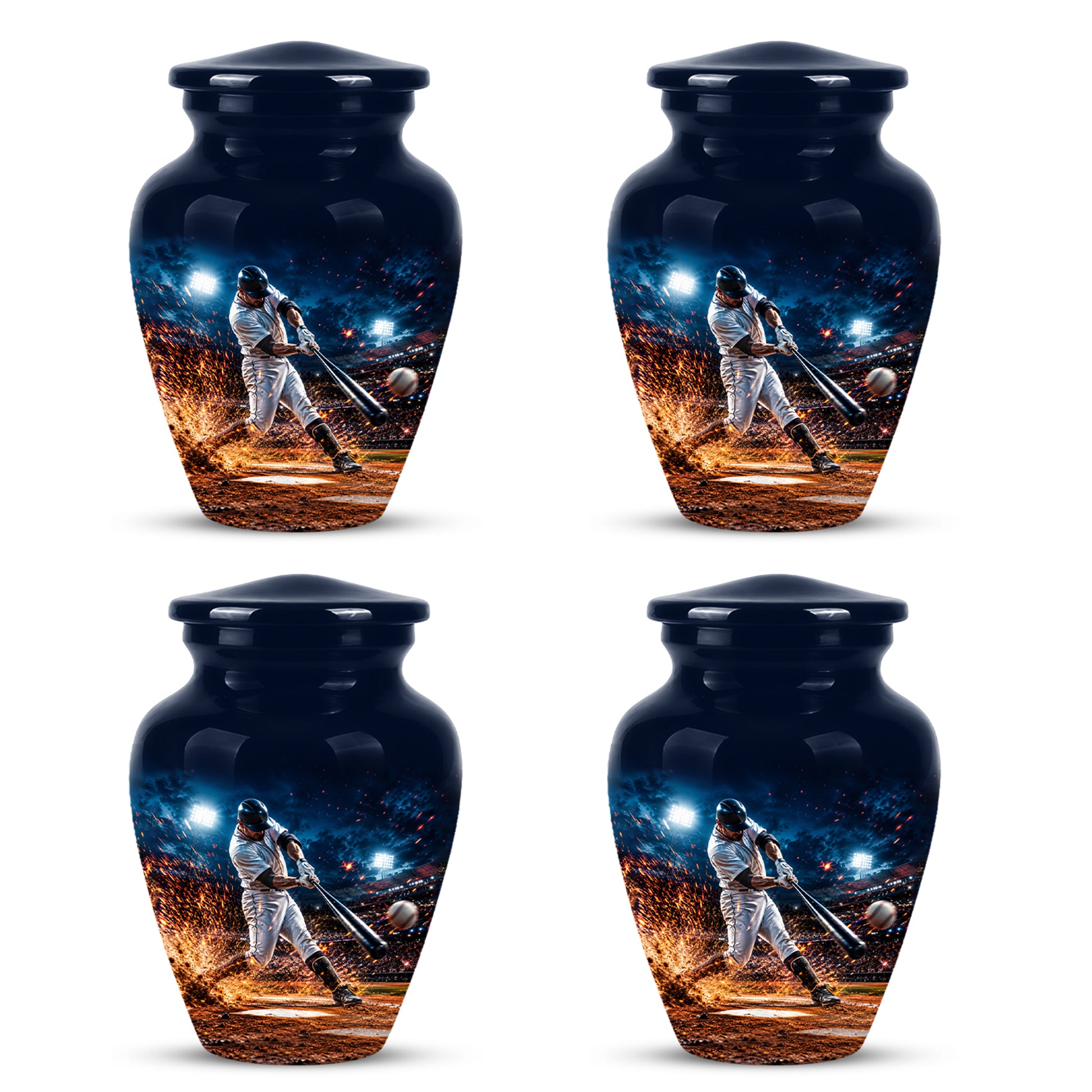 Elegant Baseball Funeral Urn - Decorative Burial Urns For Human Ashes
