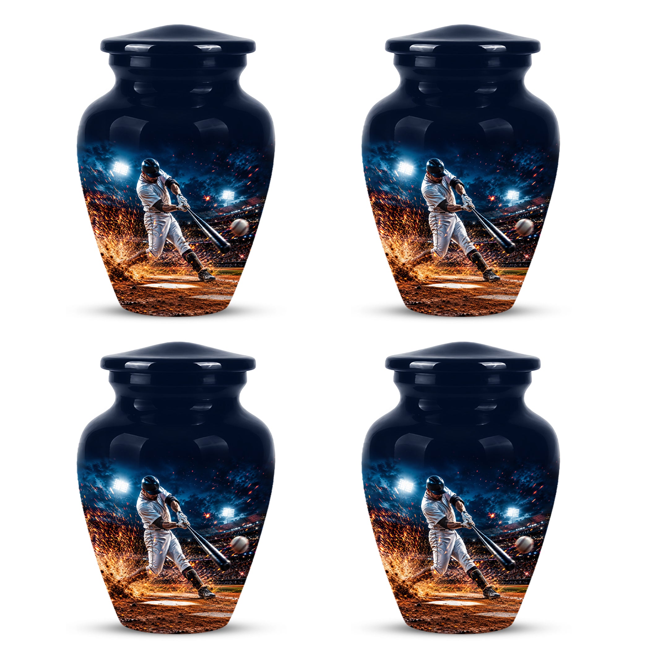 Elegant Baseball Funeral Urn - Decorative Burial Urns For Human Ashes
