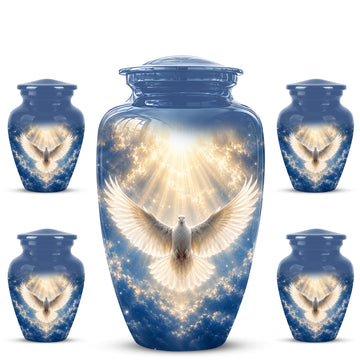 10 inch Large Urn with 4 Keepsake 3 inch