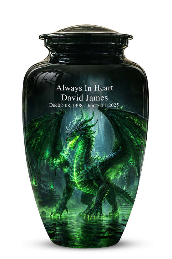 Dragon Themed Urn - Mythical Artistic Memorial Urns For Human Ashes