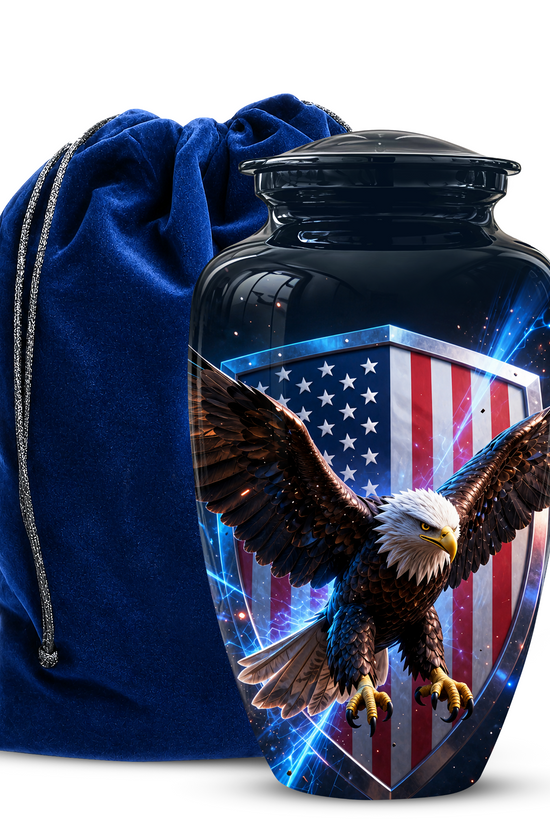 American Bald Eagle Memorial Urn - Personalized Funeral Urns For Ashes