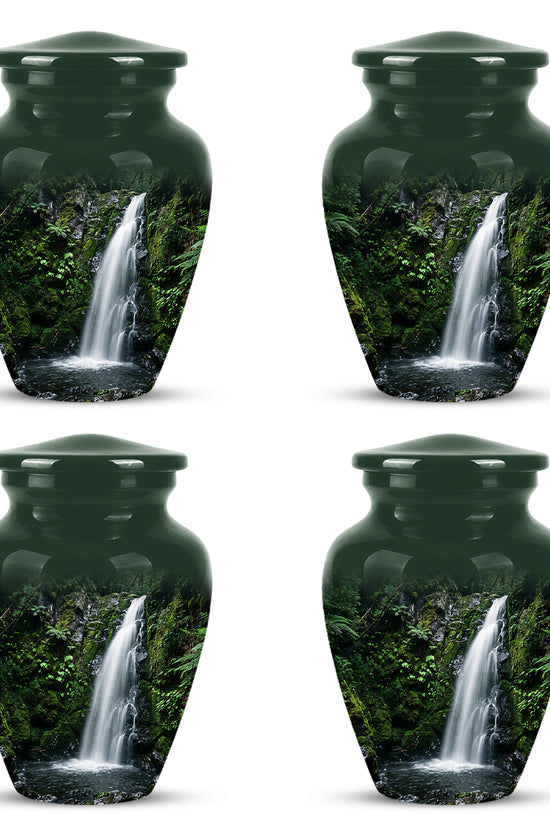 Waterfall Themed Memorial Urn - Peaceful Tribute Urn For Nature Lover
