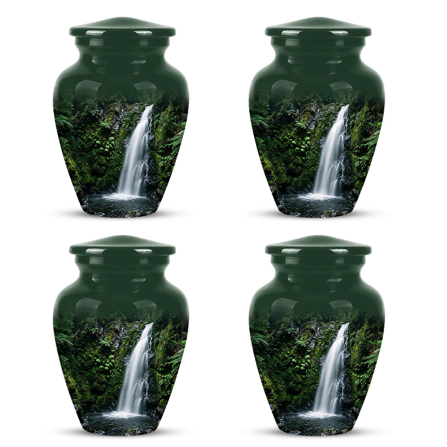 Waterfall Themed Memorial Urn - Peaceful Tribute Urn For Nature Lover