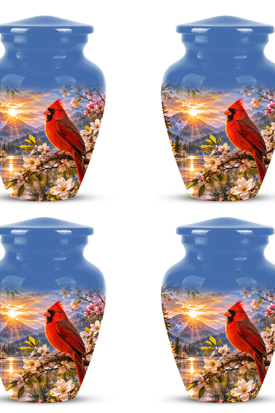 Red Cardinal Bird Cremation Urns - Beautiful Memorial Urns For Ashes
