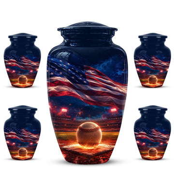 10 inch Large Urn with 4 Keepsake 3 inch