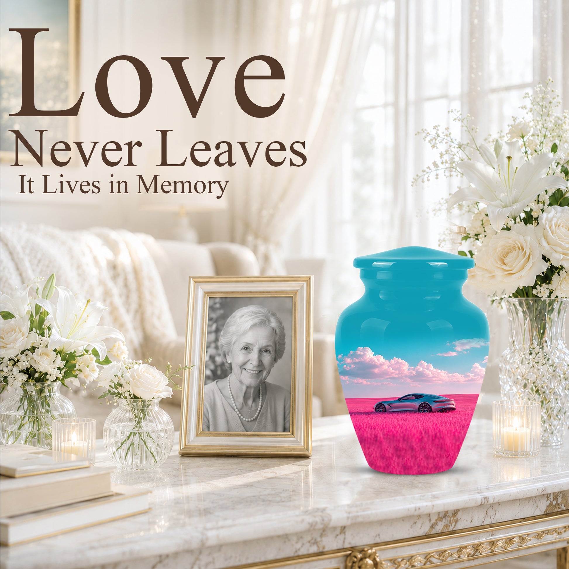 Personalized Sports Car Funeral Urn - Elegant Urns For Car Enthusiast