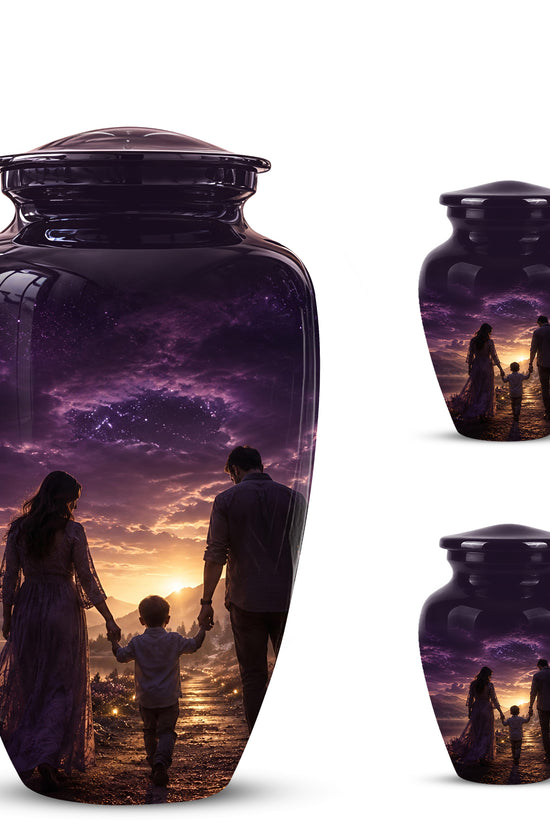 Father, Son & Mother Memorial Urn - Artistic Burial Urns For Human Ashes