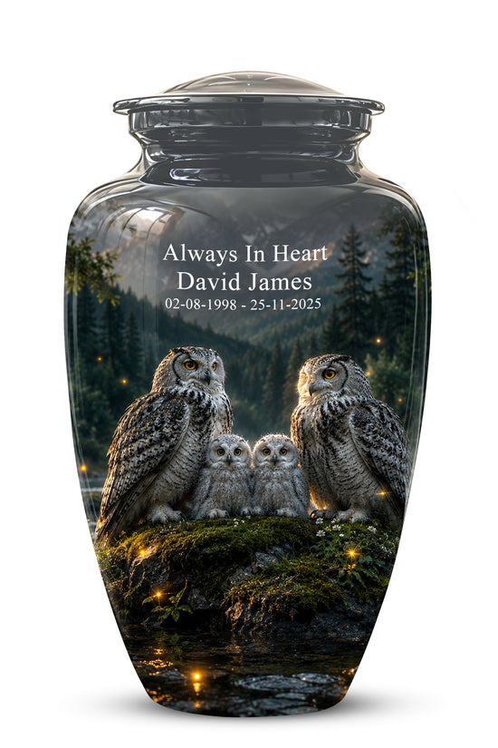 Owl Family Cremation Urn for Ashes – Beautifully Custom Memorial Urn