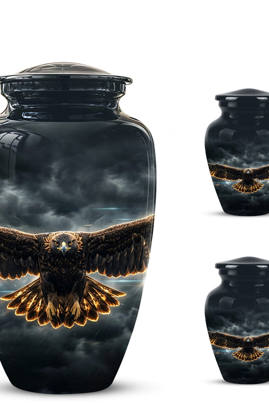 Flying Eagle Memorial Urn - Handcrafted Custom Urns For Human Ashes