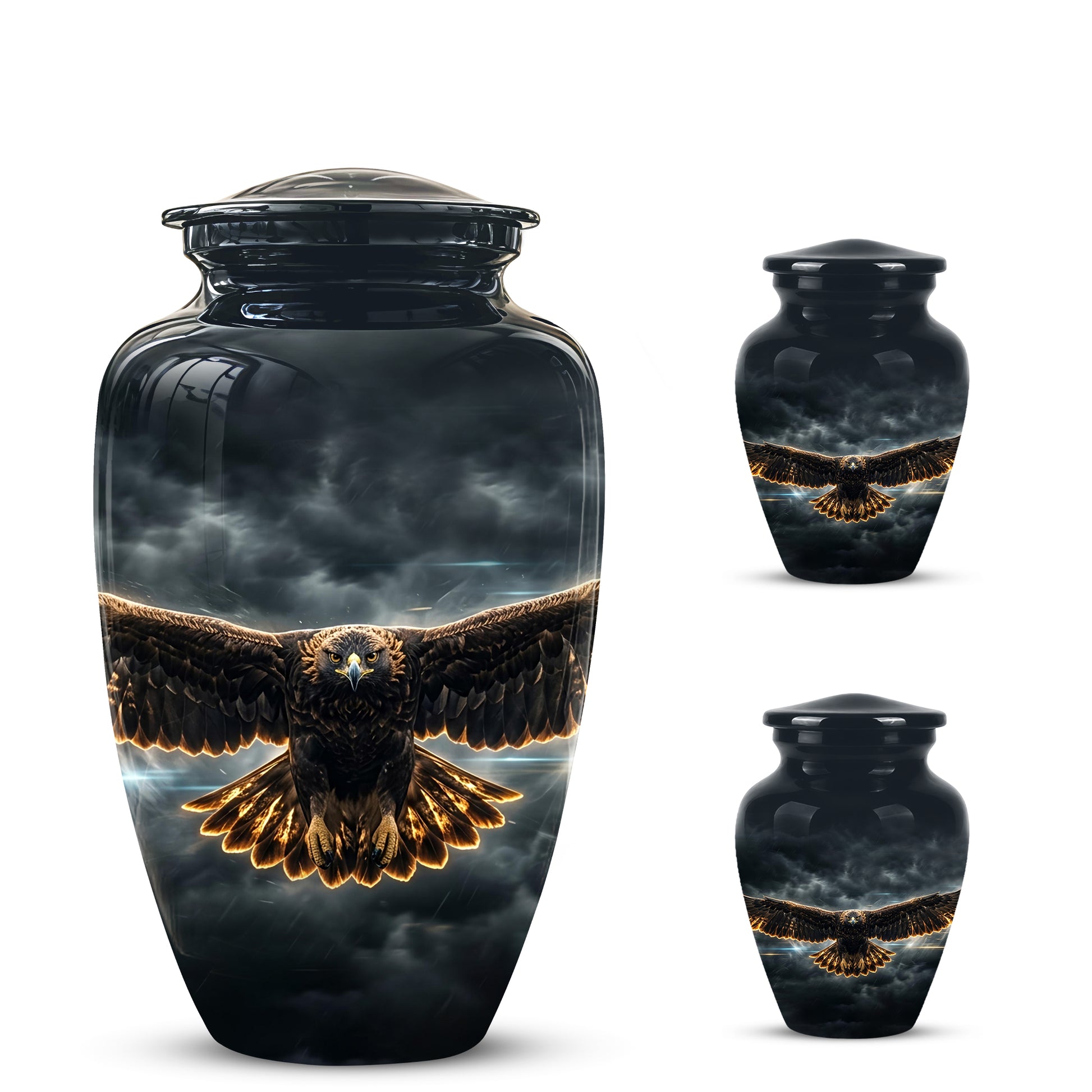 Flying Eagle Memorial Urn - Handcrafted Custom Urns For Human Ashes