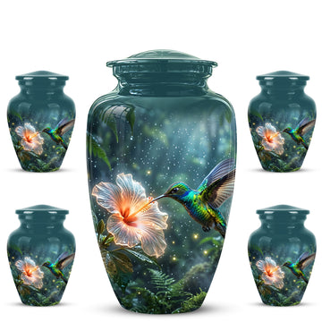 10 inch Large Urn with 4 Keepsake 3 inch