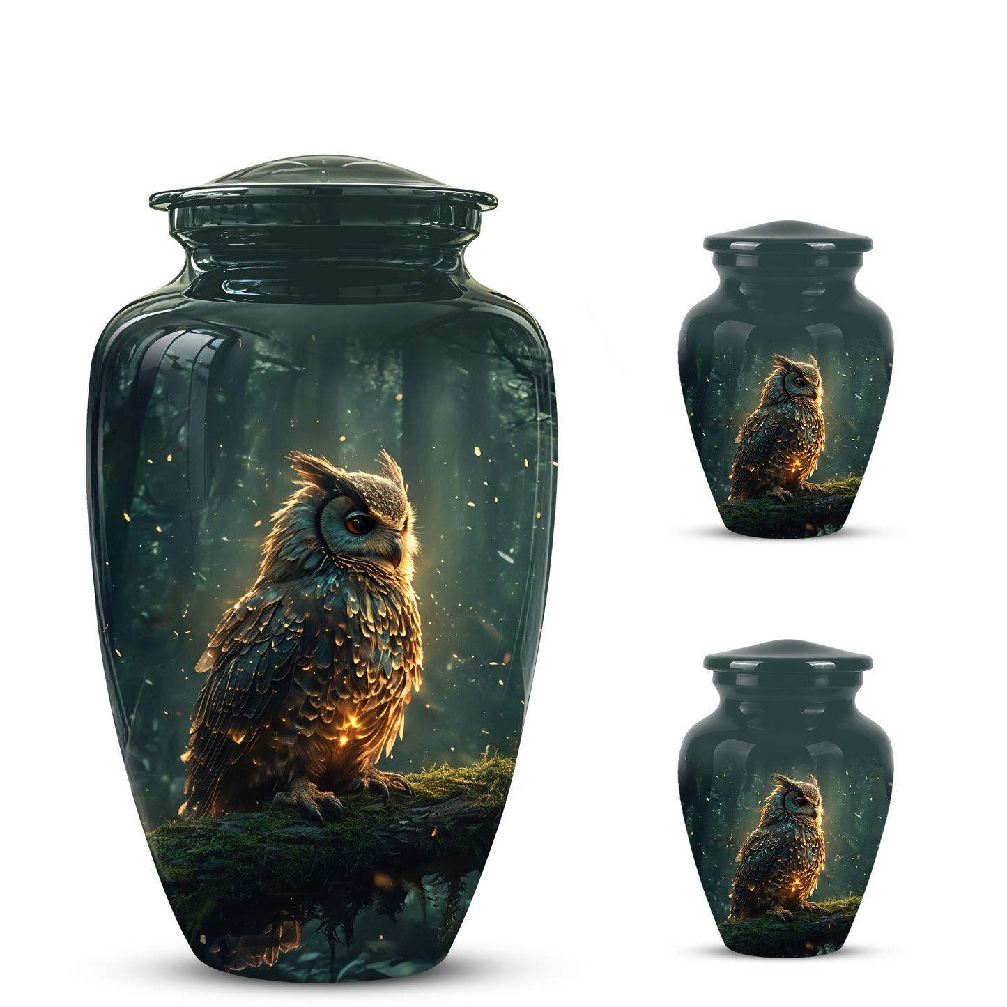 Mystical Owl Cremation Urn - Green Burial Urns For Human Ashes