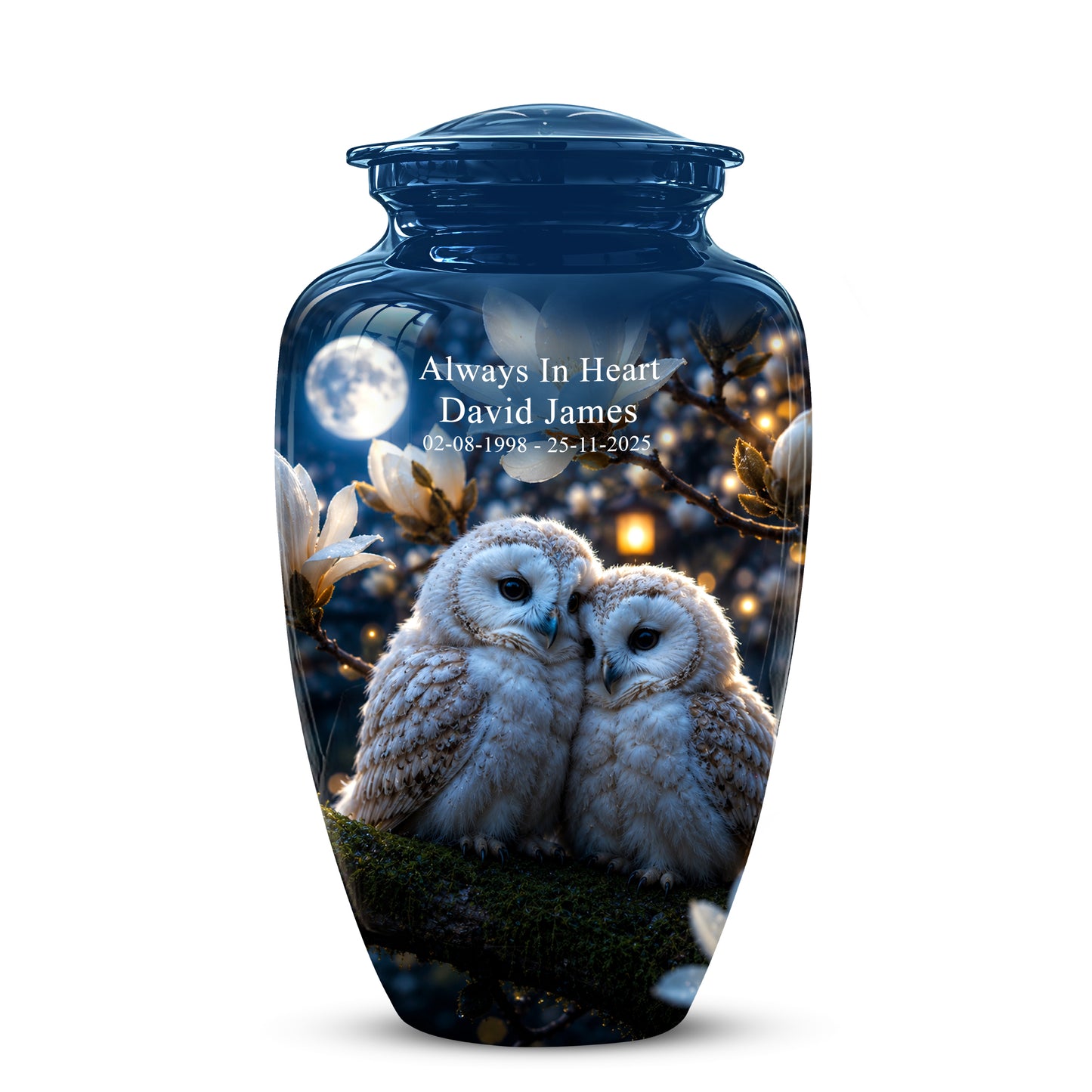 Owl Couple Cremation Urn - Beautiful Memorial Urns For Lover's Ashes