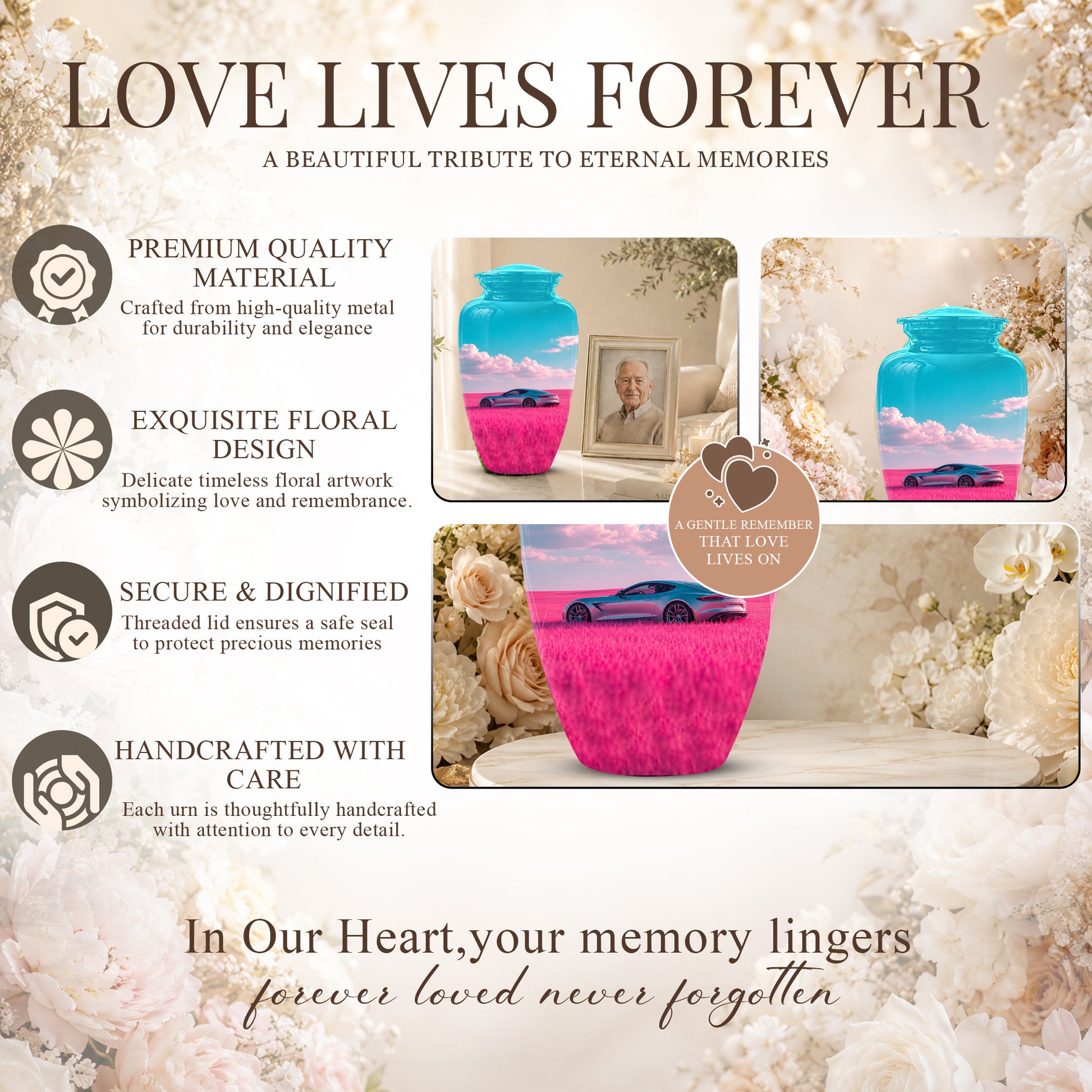 Personalized Sports Car Funeral Urn - Elegant Urns For Car Enthusiast