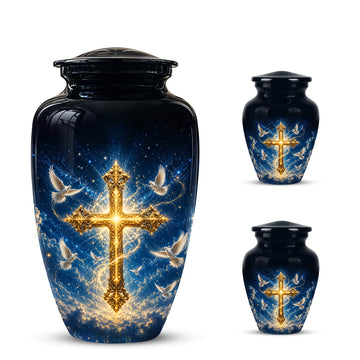 10 inch Large Urn with 2 Keepsake 3inch