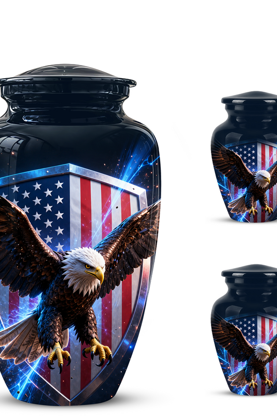 American Bald Eagle Memorial Urn - Personalized Funeral Urns For Ashes