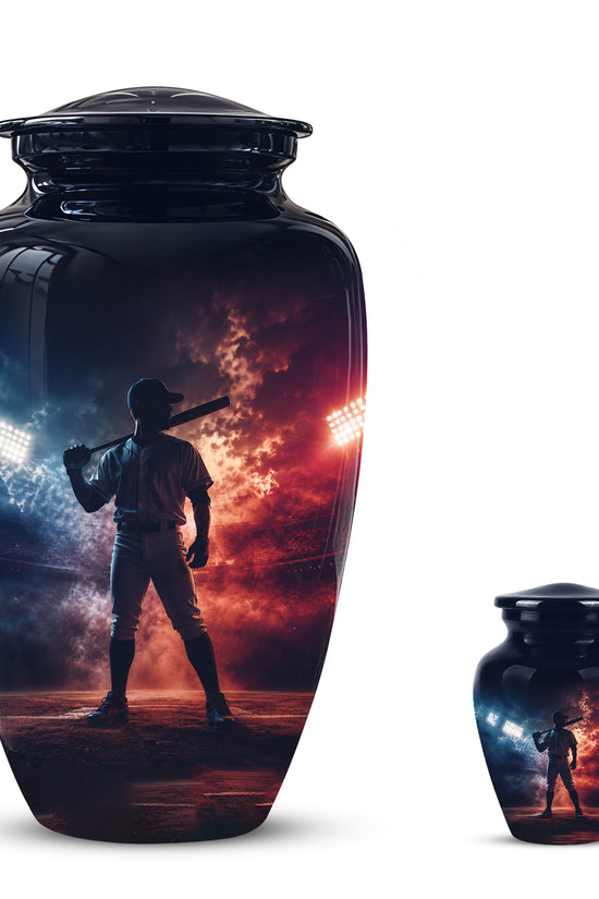 Personalized Baseball Player Cremation Urn - Handcrafted Memorial Urns For Ashes