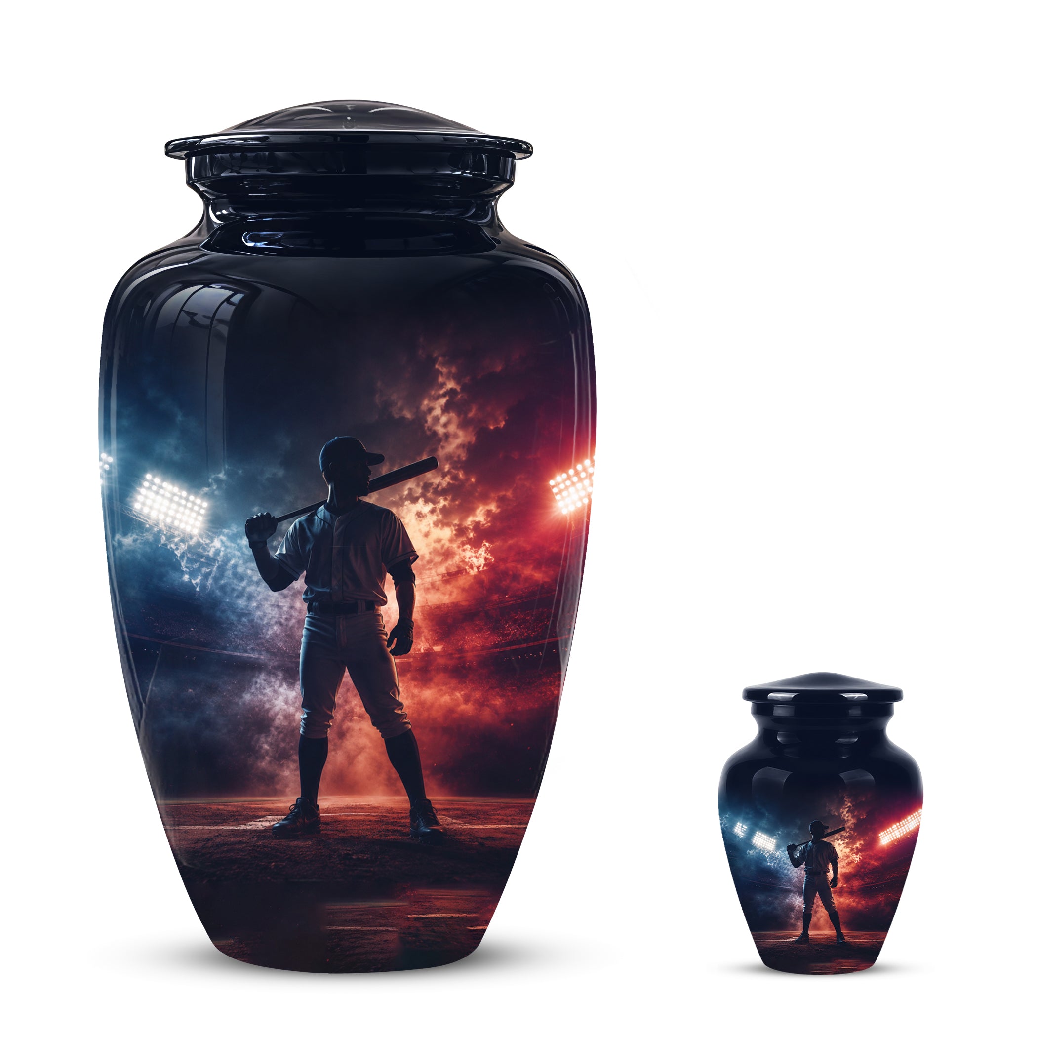 Personalized Baseball Player Cremation Urn - Handcrafted Memorial Urns For Ashes