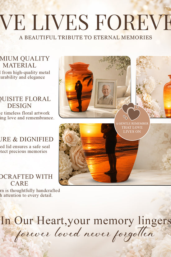 Custom Father Cremation Urn - Peaceful Tribute Memorial Urns For Dad