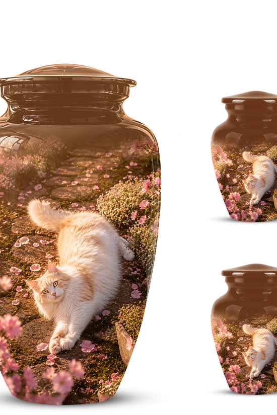 Fluffy Cat Cremation Urn - Custom Burial Memorial Urns On Sale