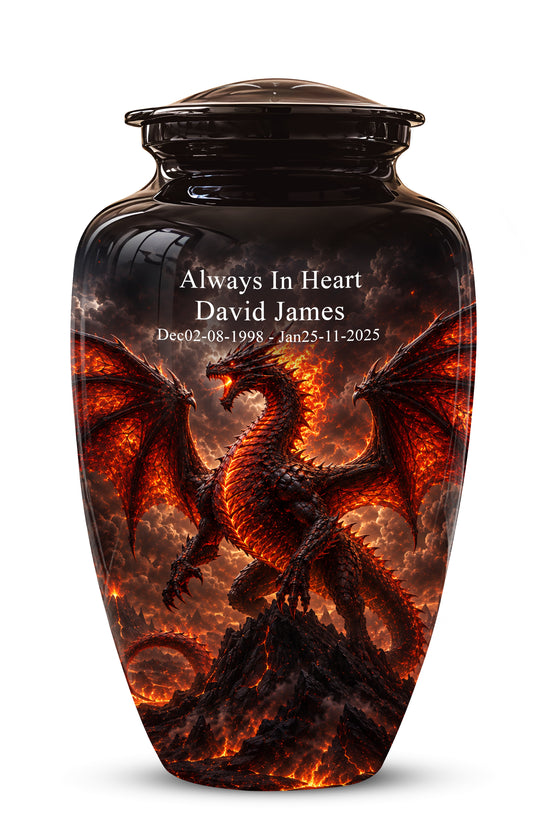 Dragon Fire Cremation Urn - Mythical Dragon Urn For Men & Women Ashes