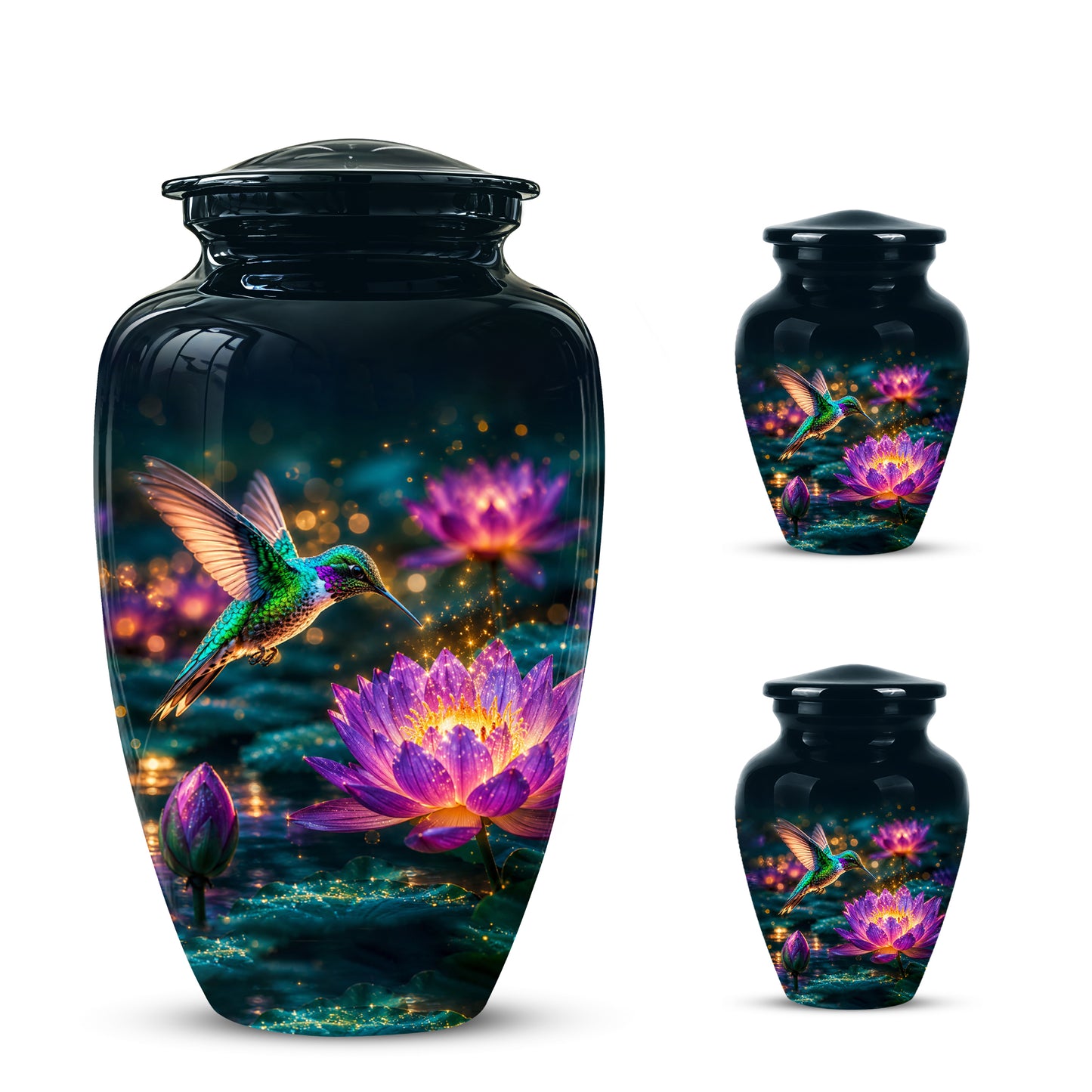 Beautiful Handcrafted Hummingbird Urn - Custom Memorial Urns For Ashes