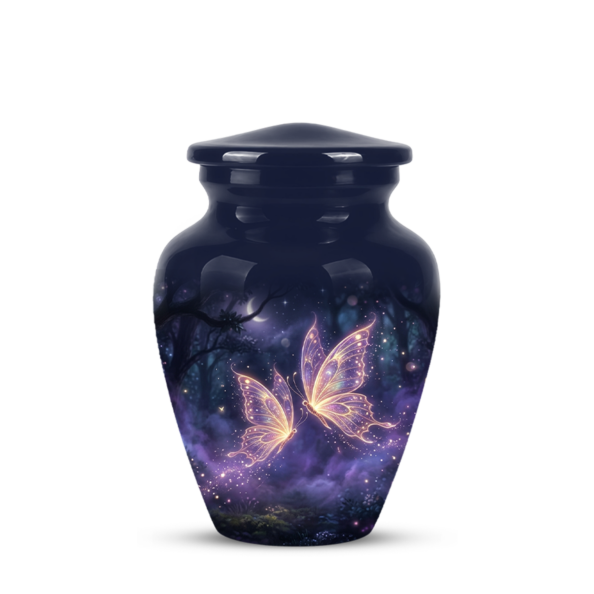 Purple Butterfly Cremation Urn - Beautiful Urns for Women Ashes
