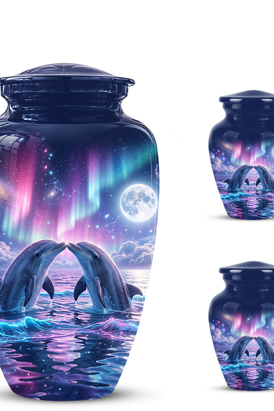 Twin Dolphin Memorial Urn - Beautiful Cremation Urns For Women Ashes