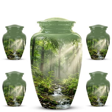10 inch Large Urn with 4 Keepsake 3 inch