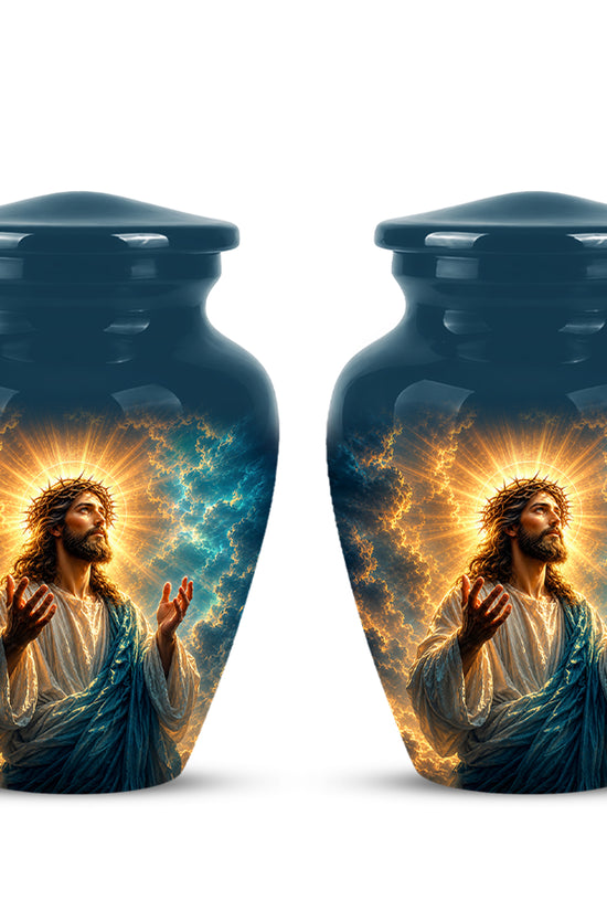 Personalized Jesus Cremation Urn - Handmade Religious Urns On Sale