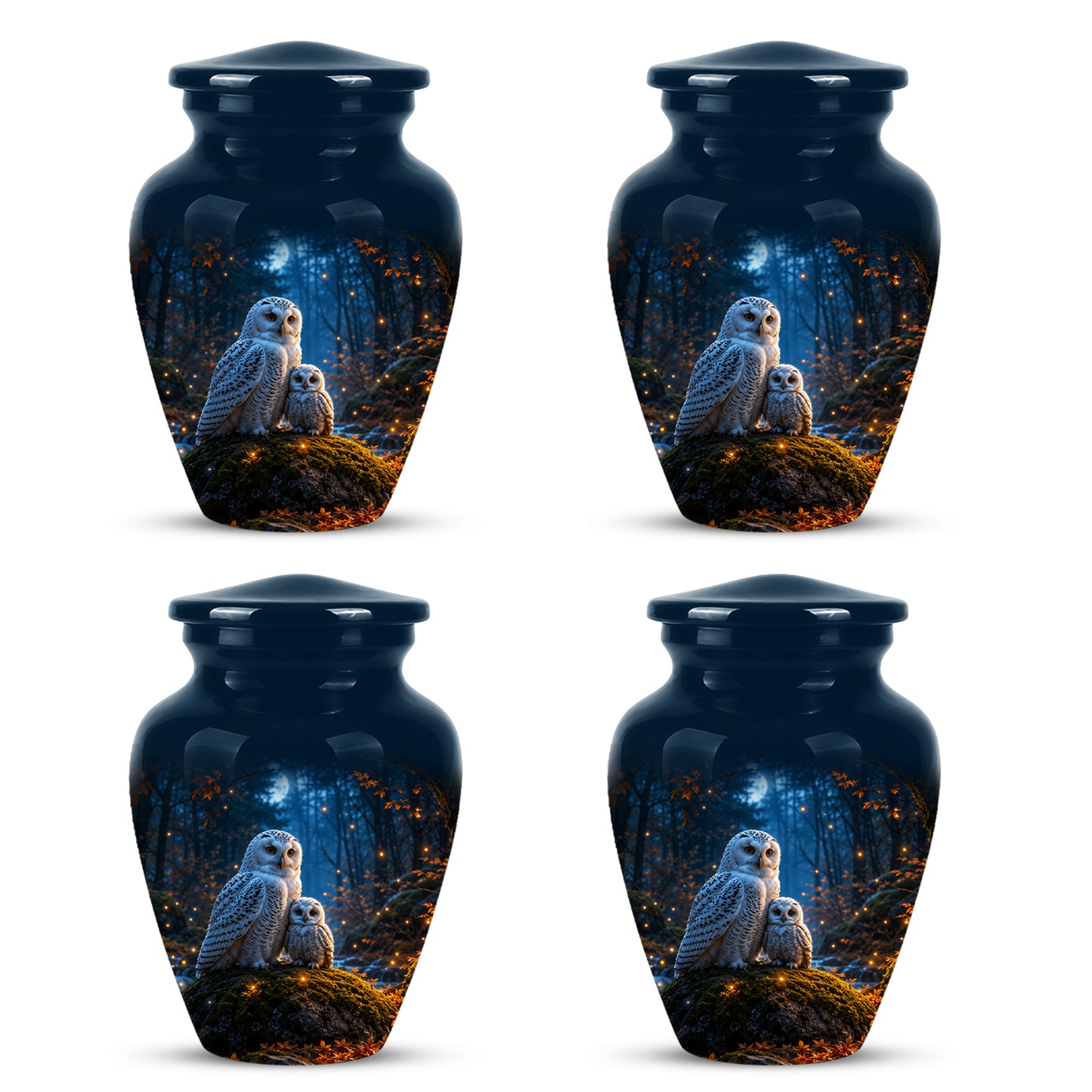 Owl With Owlet Themed Urn - Custom Cremation Urns For Human Ashes