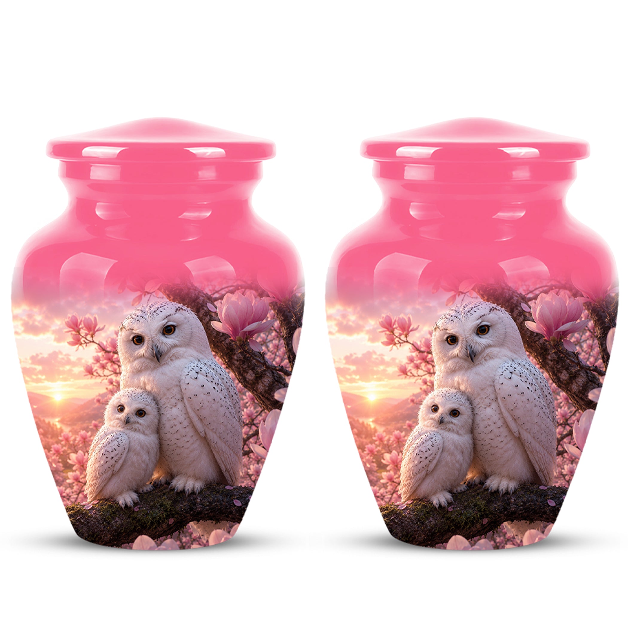 Owl Family Urn for Ashes – Elegant Cremation Memorial Urns For Humans