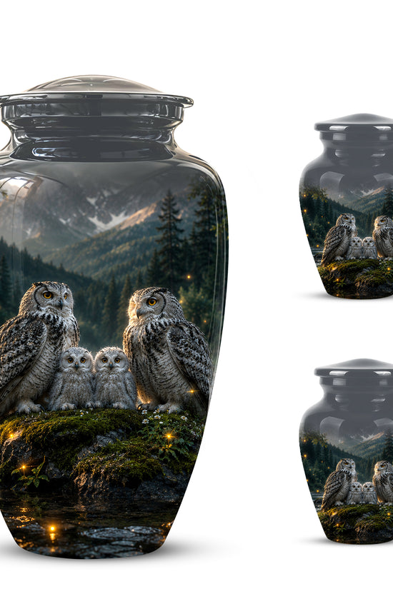 Owl Family Cremation Urn for Ashes – Beautifully Custom Memorial Urn