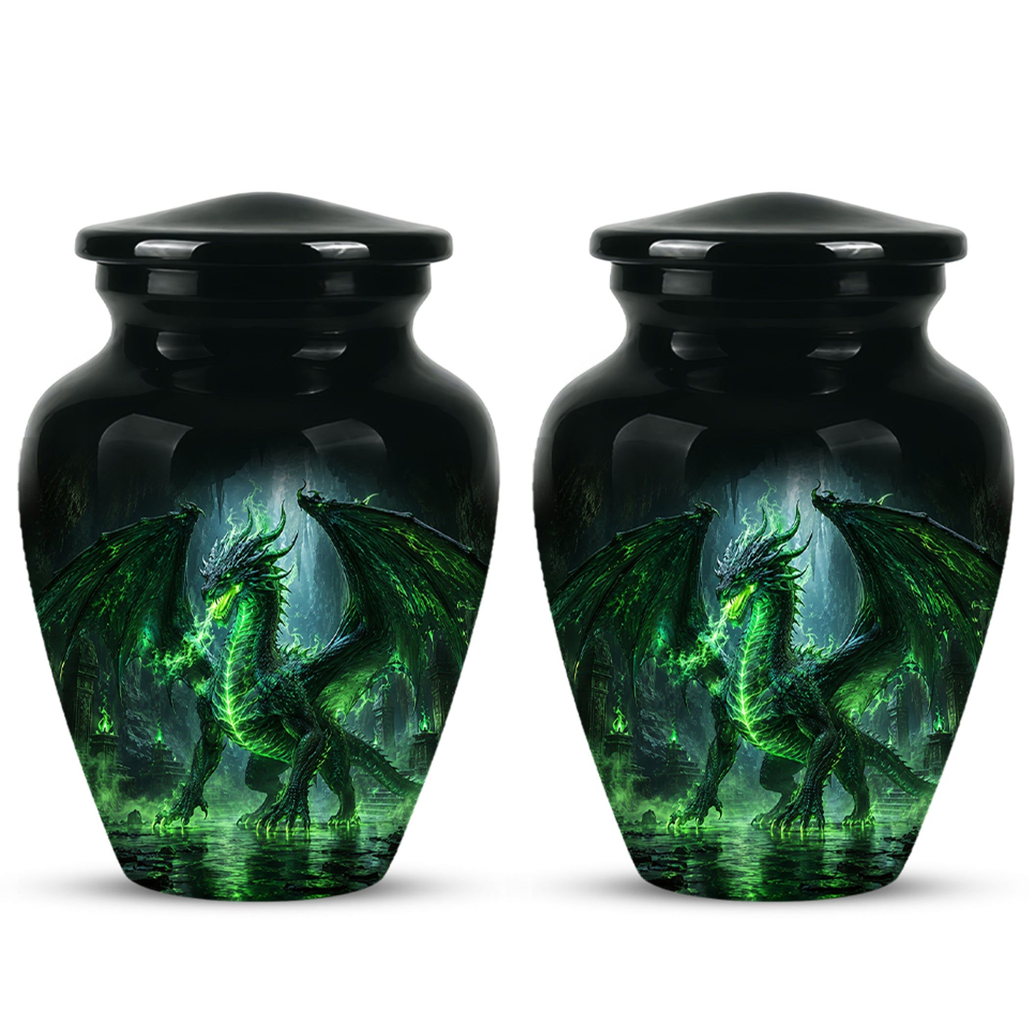 Dragon Themed Urn - Mythical Artistic Memorial Urns For Human Ashes
