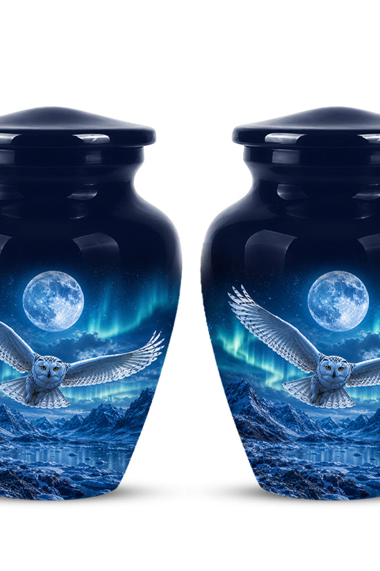 Flying Owl Memorial Urn - Night Owl Cremation Urns For Human Ashes