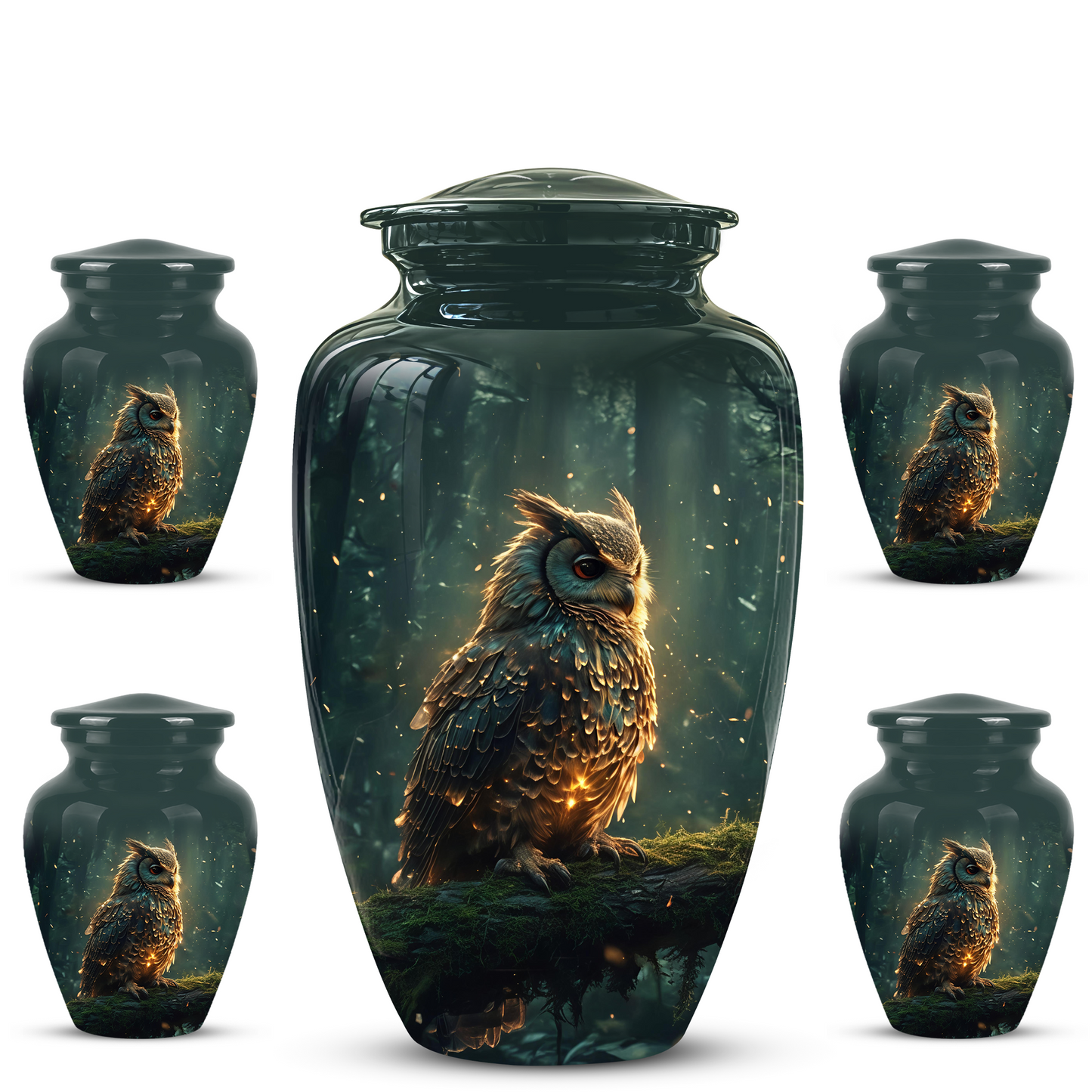 Mystical Owl Cremation Urn - Green Burial Urns For Human Ashes
