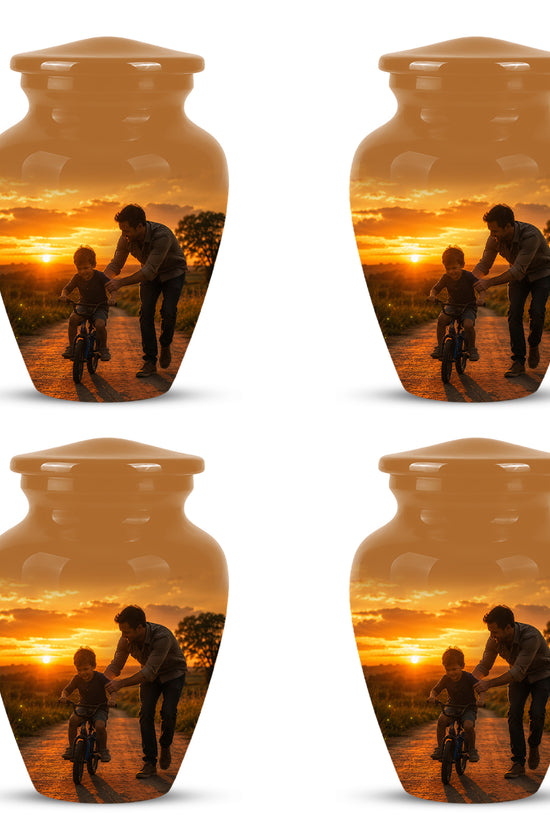 Father & Son Themed Urn - Handcrafted Custom Memorial Urns For Ashes